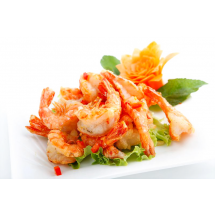 Crevettes sautées au sel et au poivre (Moyenne portion)