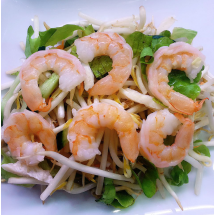 Salade soja aux crevettes